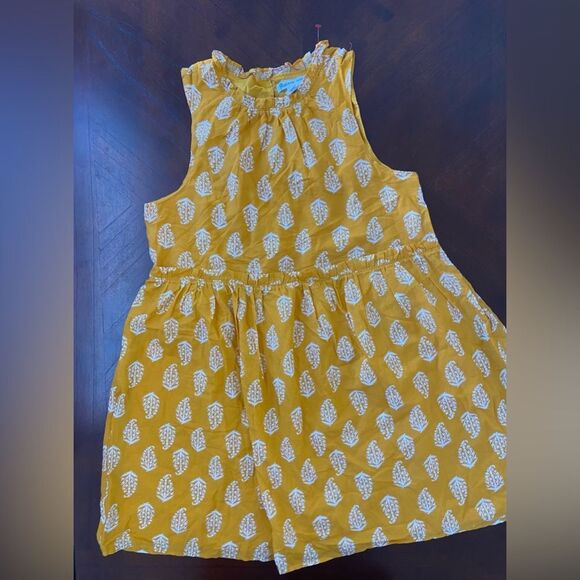 Lucky Brand Women’s Yellow Boho Printed Summer Sun Tea Dress Cocktail Dress - Picture 1 of 5